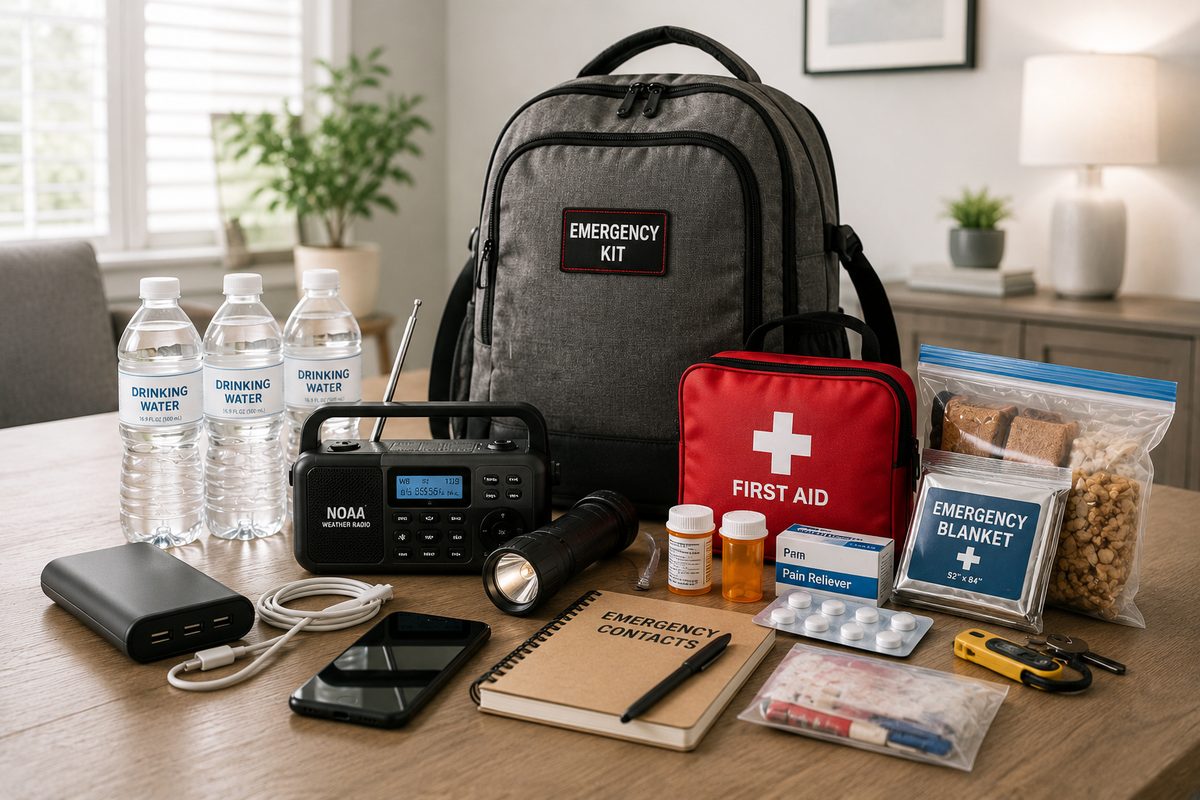 A grab-and-go kit doesn’t need to be fancy — it needs to be complete and easy to find.